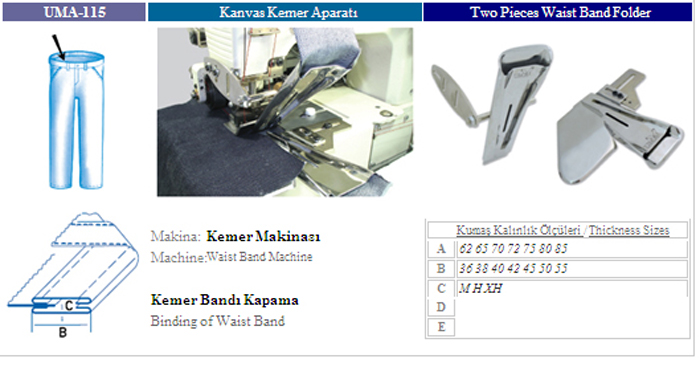 UMA  APARA 115 KANVAS KEMER APARATI