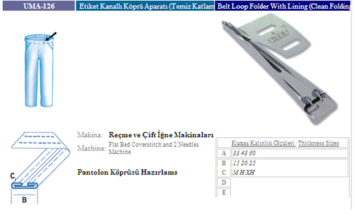 UMA APARA 126 ETIKET KANALLI K�PR� APARATI